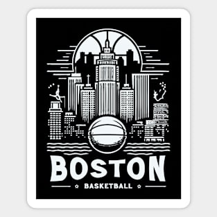 Boston Basketball Fan Art Magnet